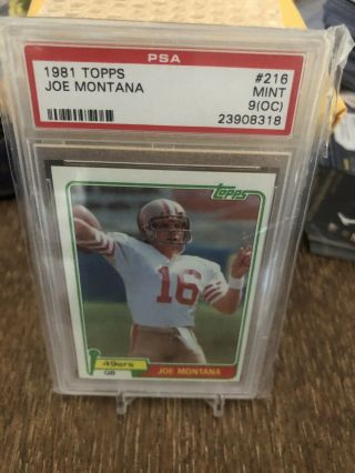 1981 Topps Joe Montana Rookie Psa 9 (oc) San Francisco 49ers Rc Joe Cool