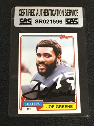 Hof Joe Greene 1981 Topps Signed Autographed Card 495 Steelers Cas Authentic