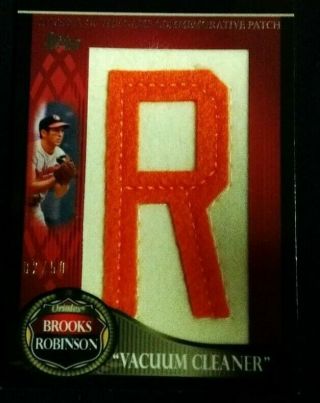 Brooks Robinson 2009 Topps Legends Of The Game Vacuum Cleaner Patch Card 2/50