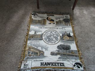 Iowa Hawkeyes 50 " X 65 " Woven Tapestry Throw Blanket Ncaa