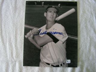 Ted Williams Signed Autographed Certified B & W 8 X 10 Photo Boston Red Sox Hof
