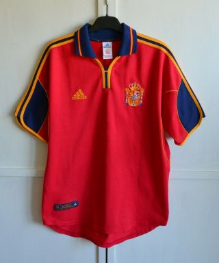 Spain National Team 1999/2000/2001/2002 Vintage Home Football Shirt Jersey (m)