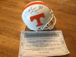 Jamal Lewis Signed Tennessee Mini Helmet With