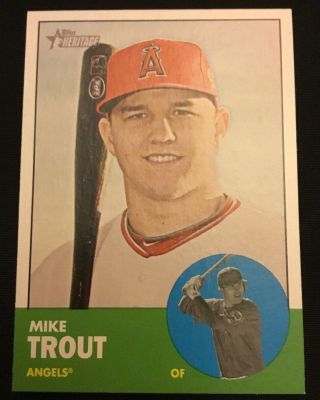 2012 Topps Heritage Mike Trout Rookie Year 207 Mvp? Hot