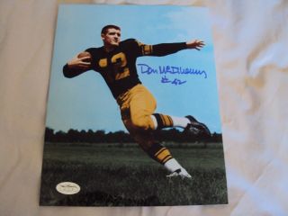 1957 - 59 Don Mcilhenny Green Bay Packers Signed Auto 8 X 10 Photo Jsa Hologram