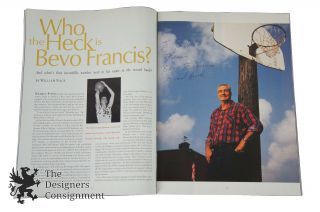 Bevo Francis Autograph Signed Sports Illustrated Article 1992 Ncaa