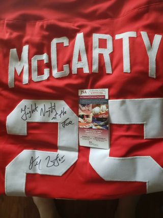 Darren Mcarty Autographed Wing Jersey " Fight Night At The Joe "  Jsa