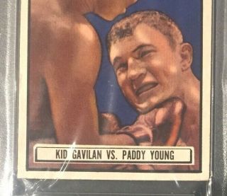 1951 Topps Ringside Boxing Card 75 Kid Gavilan vs.  Paddy Young PSA 6 3