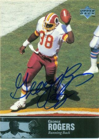 1997 Upper Deck Legends - George Rogers - Autograph Auto - Redskins Heisman
