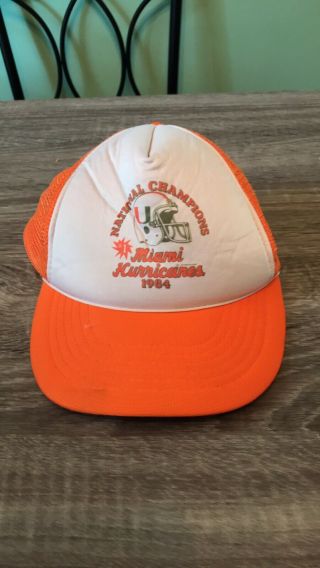 Vintage 1984 Miami Hurricanes National Championship Snapback Hat