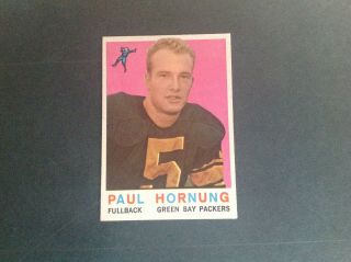 1959 Topps Nfl Football 82 Paul Hornung Packers Hof Football Card Set Break