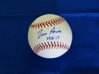 Tim Raines Autograph Signed Romlb Baseball W/ Hof 17.  Expos
