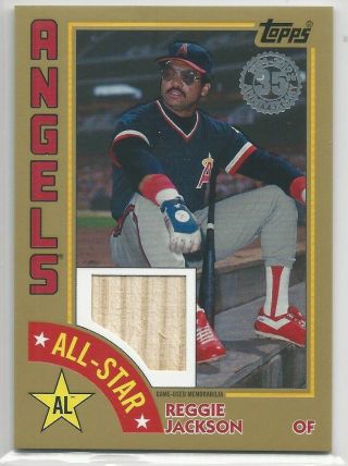 2019 Topps Series 2 Reggie Jackson Gold 1984 All - Star Bat Relic 7/50 Angels