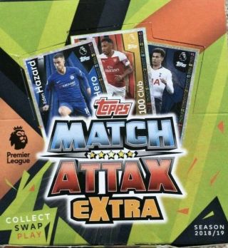 Topps Match Attax Extra 2018/19 Full Box 24x Mega Packs £2 Packs