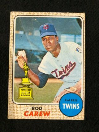 Rod Carew Minnesota Twins Hall Of Famer 1968 Topps 80 Baseball Card Inv 1
