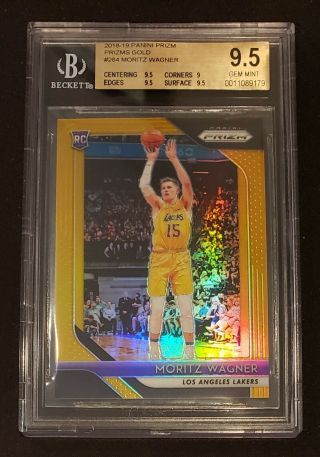 Moritz Wagner 2018 - 19 Panini Prizm Rookie Gold Refractor Rc /10 Sp Bgs 9.  5