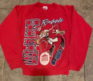 Vintage Ole Miss Rebels " Colonel Reb " Sweatshirt (medium)