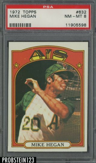1972 Topps 632 Mike Hegan Oakland A 