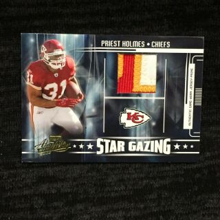 Priest Holmes Chiefs 2005 Playoff Absolute Star Gazing Sg - 25 Patch D 130/150