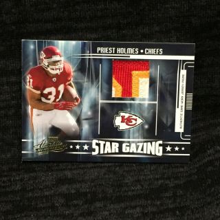 Priest Holmes Chiefs 2005 Playoff Absolute Star Gazing Sg - 25 Patch D 28/150