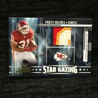 Priest Holmes Chiefs 2005 Playoff Absolute Star Gazing Sg - 25 Patch D 126/150