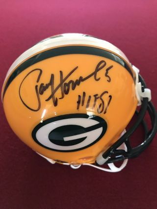 Paul Hornung Green Bay Packers Signed / Autographed Mini Helmet With Hof
