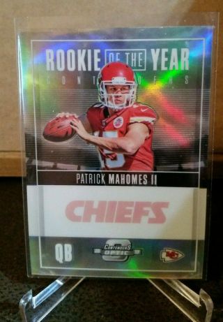 Patrick Mahomes 2017 Contenders Optic Rookie Of The Year Silver /99 Ebay 1/1 5/