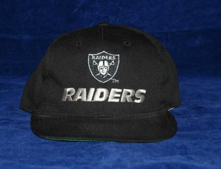 Vintage Raiders Football Black Gray Shield Snapback Era Hat Cap