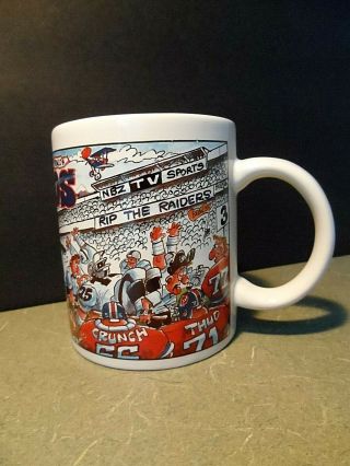 Vintage Comical Nfl Denver Broncos Coffee Mug / Cup By Custom Edge,  Bruce Day.