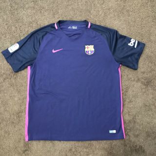 [776844 - 525] Nike 2016/17 Barcelona Authentic Away Jersey Mens Xxl Msrp $165