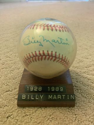 Billy Martin Signed Baseball