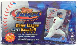 2000 Topps Finest Series 1 Baseball Box - 24 Packs - 6 Chromium Cards Per