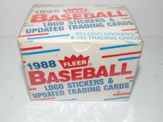 Fleer 1988 Baseball Logo Stickers & Updated Cards Factory Set - Nib