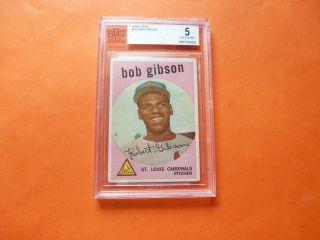 Bob Gibson Rc,  1959 Topps 514,  Bvg 5,  Nicely Centered,  Cardinals