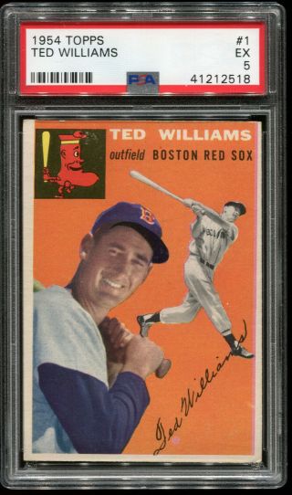 1954 Topps 1 Ted Williams Psa 5 Ex
