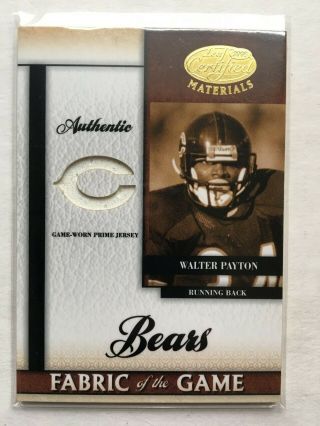 2008 Leaf Certified Fabric Of The Game Walter Payton Game Card 17/25