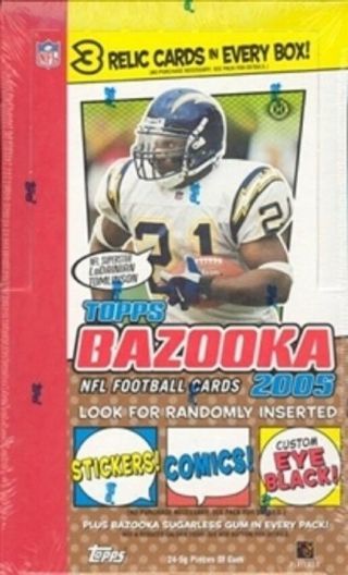 2005 Topps Bazooka Football Hobby Box Nfl