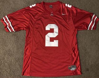 Nike Ohio State Buckeyes Football Jersey 2 Sewn Stitched Dobbins Carter Mens Xl