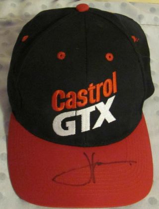 John Force Nhra Drag Racing Champion Signed Castrol Gtx Ball Cap / Hat,  - Vg