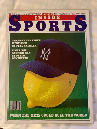 October 1979 Inside Sports Issue Number One No Label Very Near