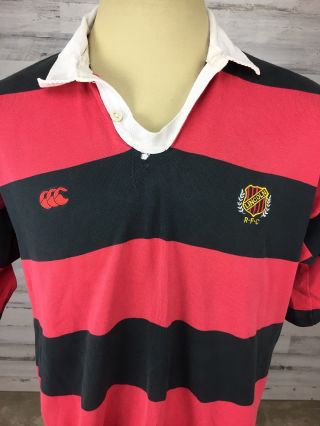 Vintage CANTERBURY OF ZEALAND sz XL Lincoln Rugby Polo Jersey 18 CCC 2