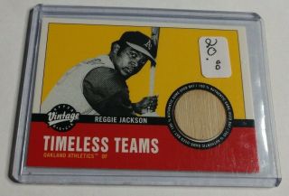 Reggie Jackson - 2001 Upper Deck Vintage - Timeless Teams - Bat - Athletics -
