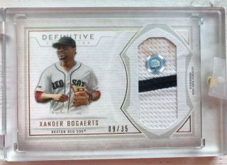 2019 Topps Definitive Xander Bogaerts 2 - Color Dirty Patch /35 Red Sox