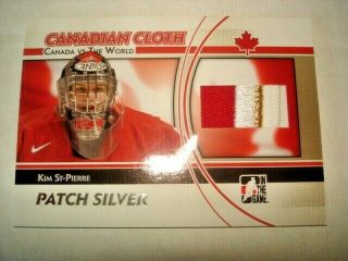 11 Itg Canada Vs The World Kim St - Pierre Canadian Cloth Patch Silver /3