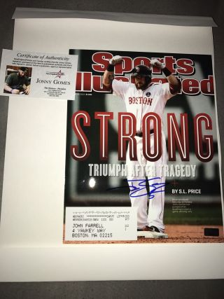 Jonny Gomes Boston Red Sox Signed 8 " X10 " Picture