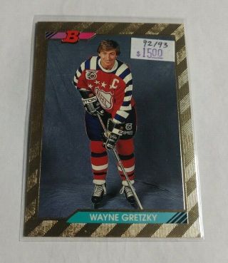 R7836 - Wayne Gretzky - 1992/93 Bowman - 207 - Gold Foil - All Star Game -