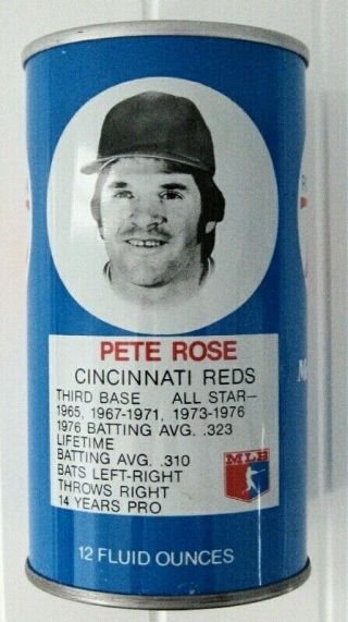 1977 Rc Royal Crown Cola Collectors Can - Pete Rose - Cincinnati Reds
