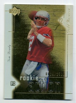 2000 Upper Deck Gold Reserve Tom Brady Rookie Card Rc /2500 Patriots 215 Read
