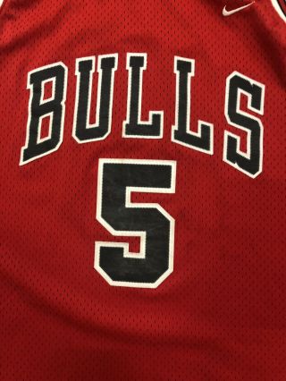 VTG 90s Nike Chicago Bulls Jalen Rose 5 Jersey Mens XL 2