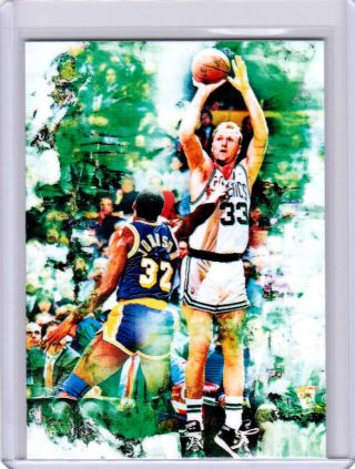 2019 Larry Bird Vs.  Magic Johnson Basketball 1/1 Art Sketch Print Card By:q